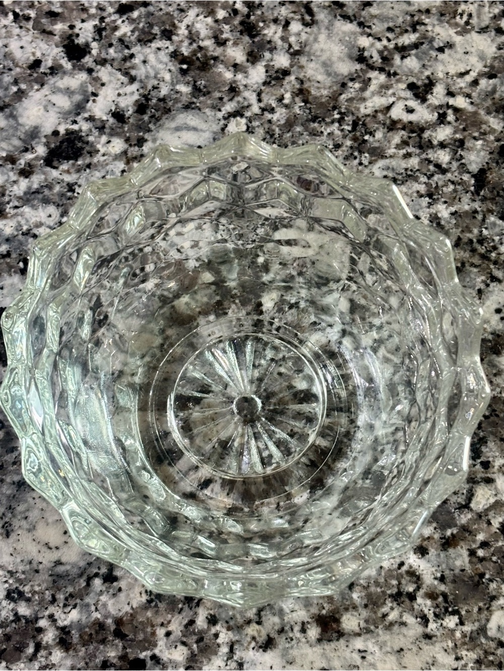 Vintage Fostoria American Clear Cubist Glass Nappy Bowl - Picture 9 of 9